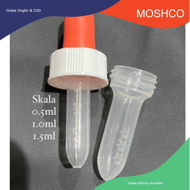Pipet Tetes PP Dropper 1.5ML dengan Tutup Skala+ PIPET DROP PLUS TUTUP 1,5 ML