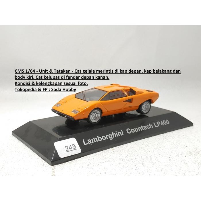 CMS Diecast Skala 1/64 Lamborghini Countach LP400 Orange