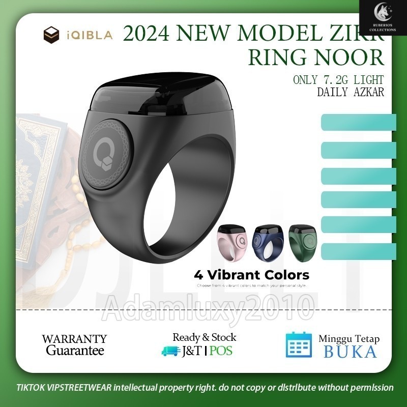 iQibla Zikr Smart Ring NOOR N01 Cincin Tasbih Muslim Digital  tasbish new version