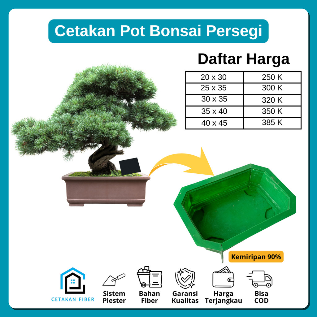 cetakan pot fiber /cetakan pot bonsai / cetakan pot bonsai fiber / pot tanaman / pot bonsai mini / p