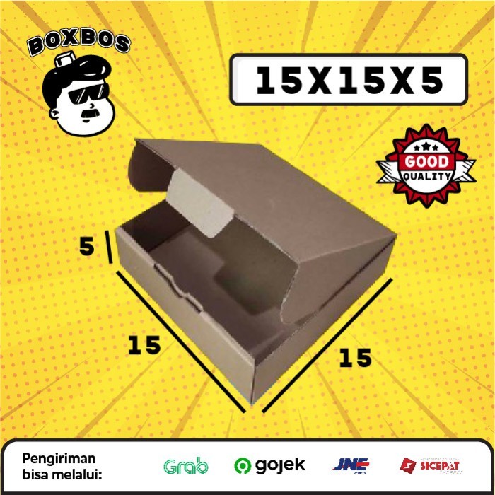 

15x15x5 CM Pizza KARDUS Corrugated Packaging Box packing Diecut
