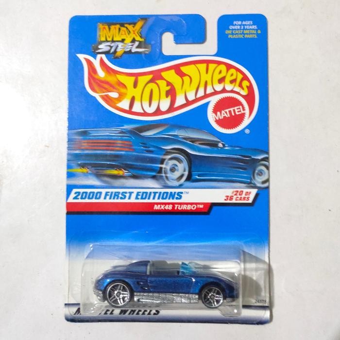 TR99 Hotwheels Hot Wheels MX48 Turbo biru 2000 First Editions