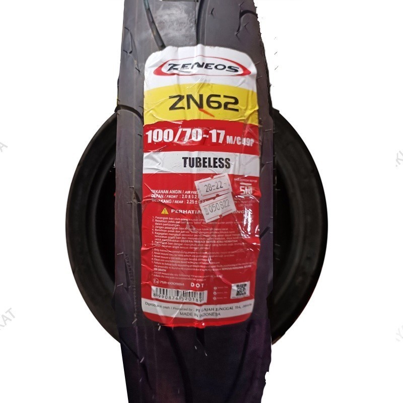 Zeneos ZN62 100/70-17 Ban Motor Tubeless