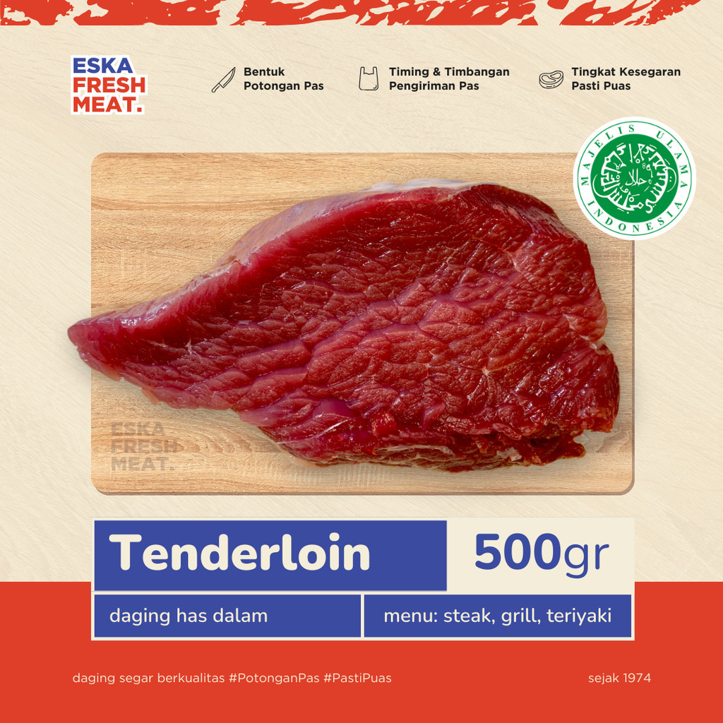 

Daging Sapi Lokal Segar HAS DALAM TENDERLOIN - 500gr