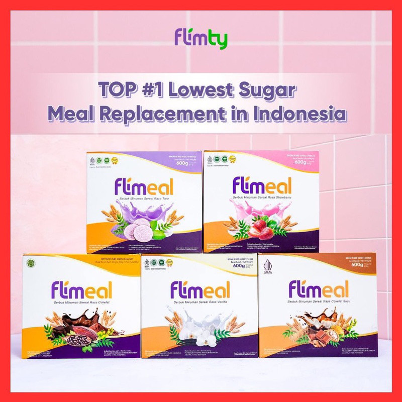 

READY Flimeal (Meal Replacement) - 1 Box (isi 12 sachet) Original Asli Halal