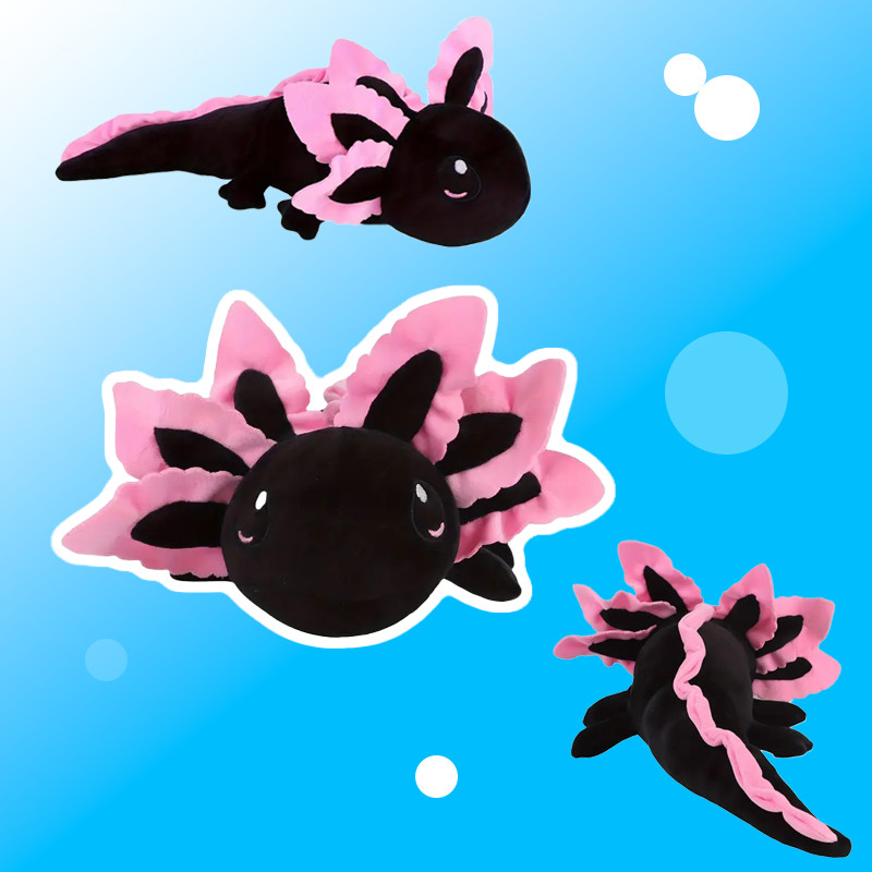 Kawaii Newt Plush Toy Stuffed Cute Axolotl Salamander Fuzzy Plushies Fish Appeasing Pillow Cushion K