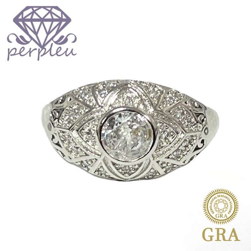Sertifikat GRA Gratis Moissanite Fashion Cincin Platinum