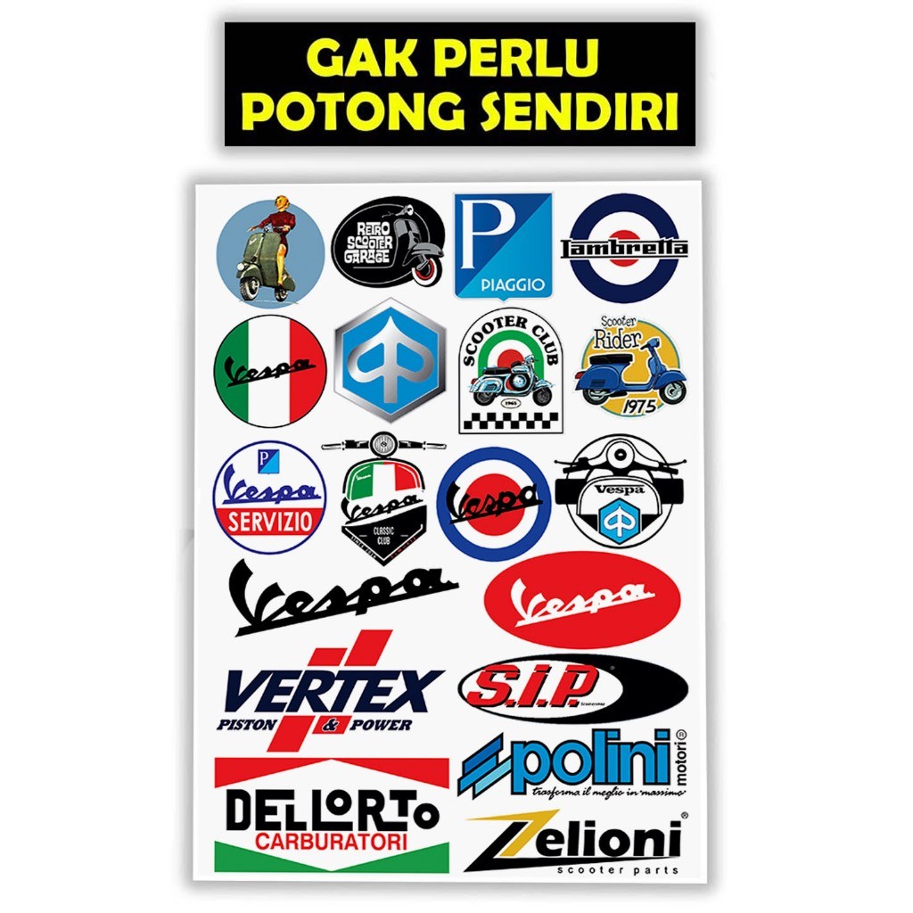 Stiker Motor Vespa, Sticker Motor Vespa, Stiker Motor Keren, Stiker Racing Motor, Sticker Racing