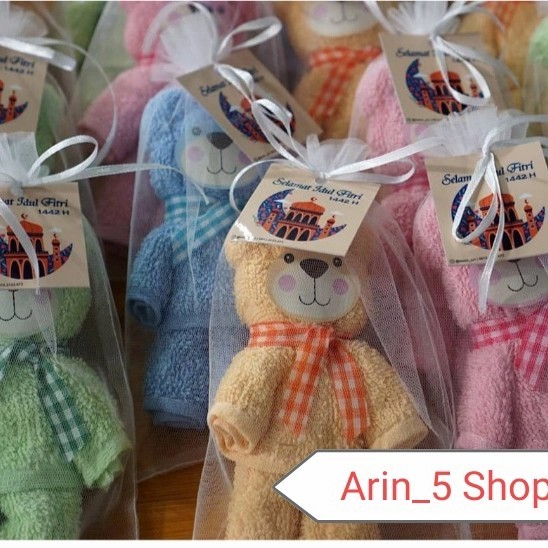 souvenir handuk bentuk boneka beruang packing tile