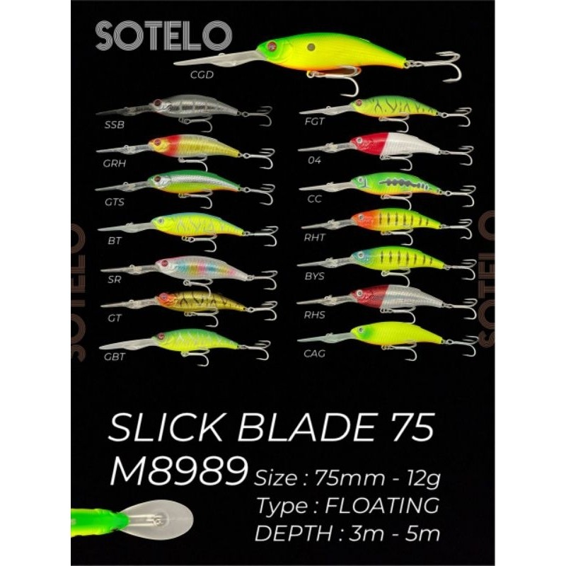 UMPAN MINNOW SOTELO SLICK BLADE 75