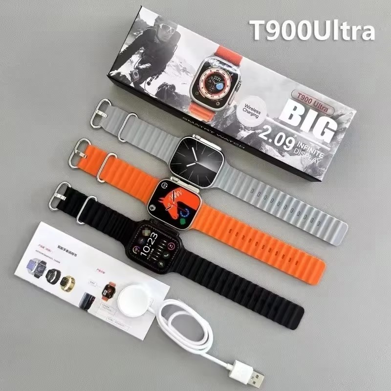 

New T900 Ultra 2 Smart Watch Men 49mm Series 9 AMOLED Screen NFC Compass Waterproof For Apple Watch IWO Ultra 9 Call Smartwatch