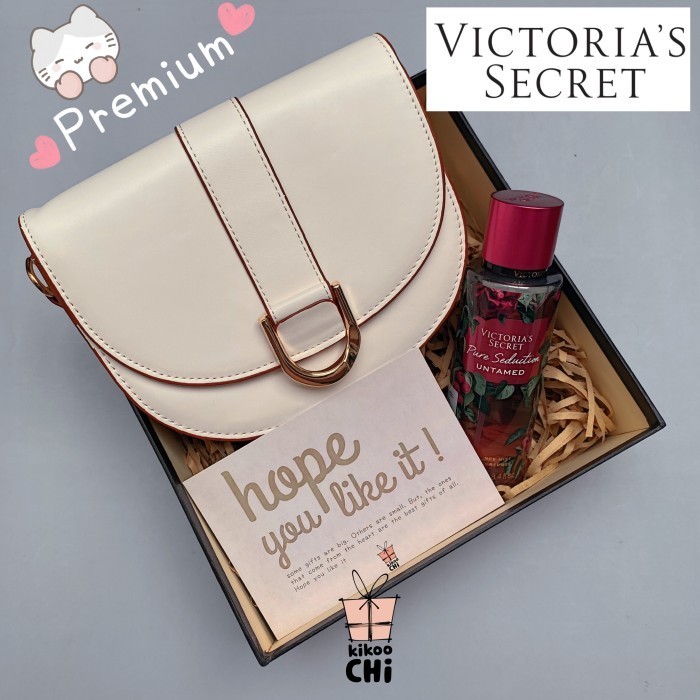 

Best Seller Kikoochi Premium Gift - Hadiah Kado Ulang Tahun Wanita Victoria Secret - Beige
