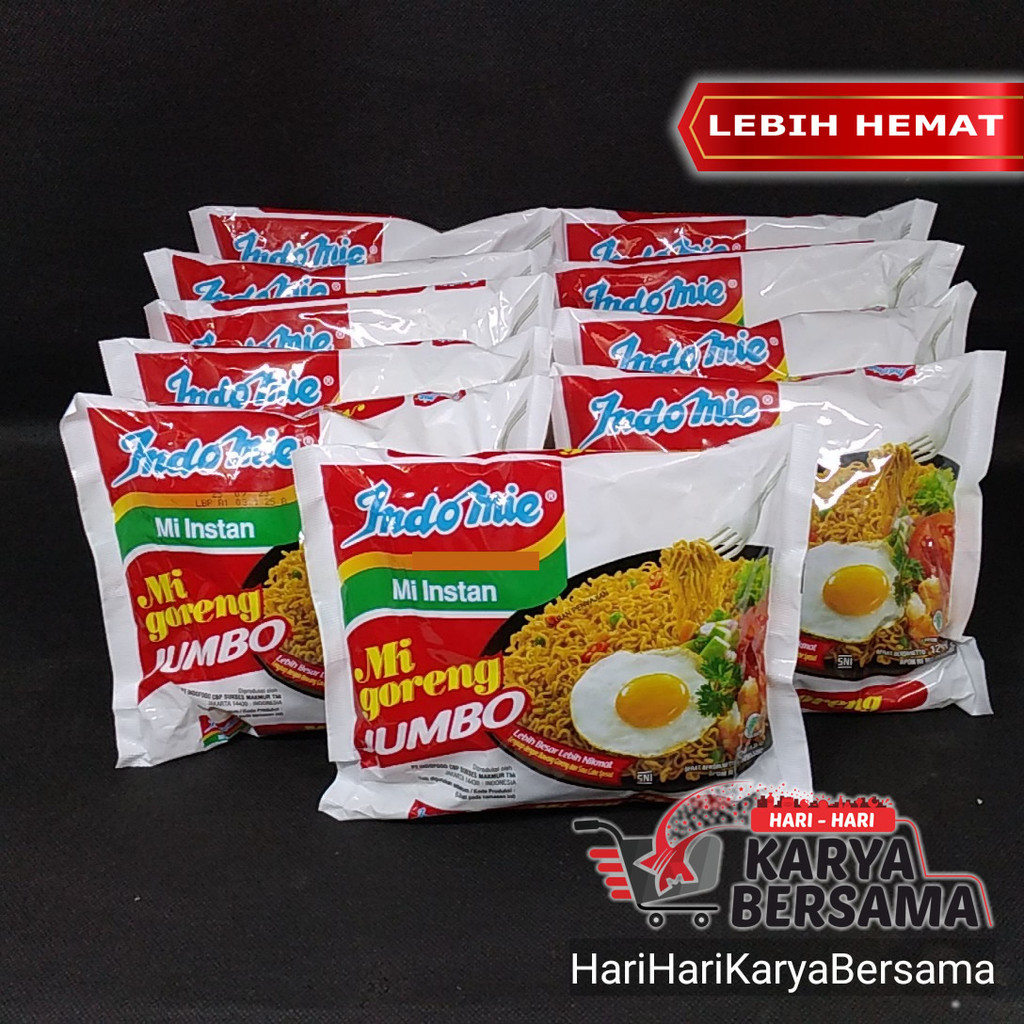 

INDOMIE MI INSTAN JUMBO GORENG PACK 10 BUNGKUS X 129GR