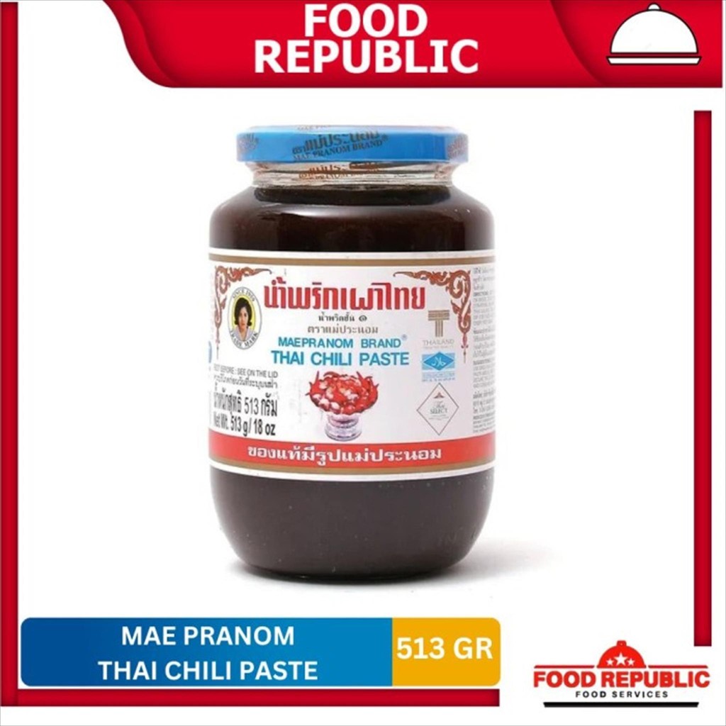 

Maepranom Brand Thai Chili Paste 513 Gr Pasta Sambal Origin Thailand