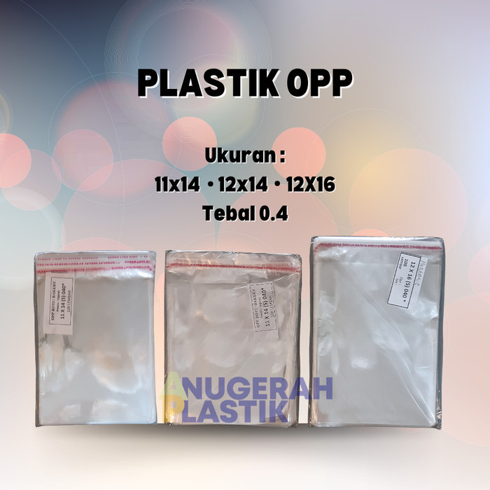 PLASTIK OPP UKURAN KECIL UKURAN 11X14, 12X14, 12X16/ OPP UNDANGAN