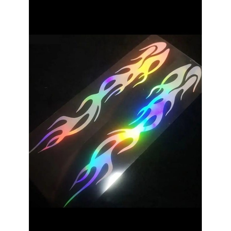 Stiker Hologram Api Stiker Motor Mobil Helm Kulkas Laptop Stiker Keren Universal