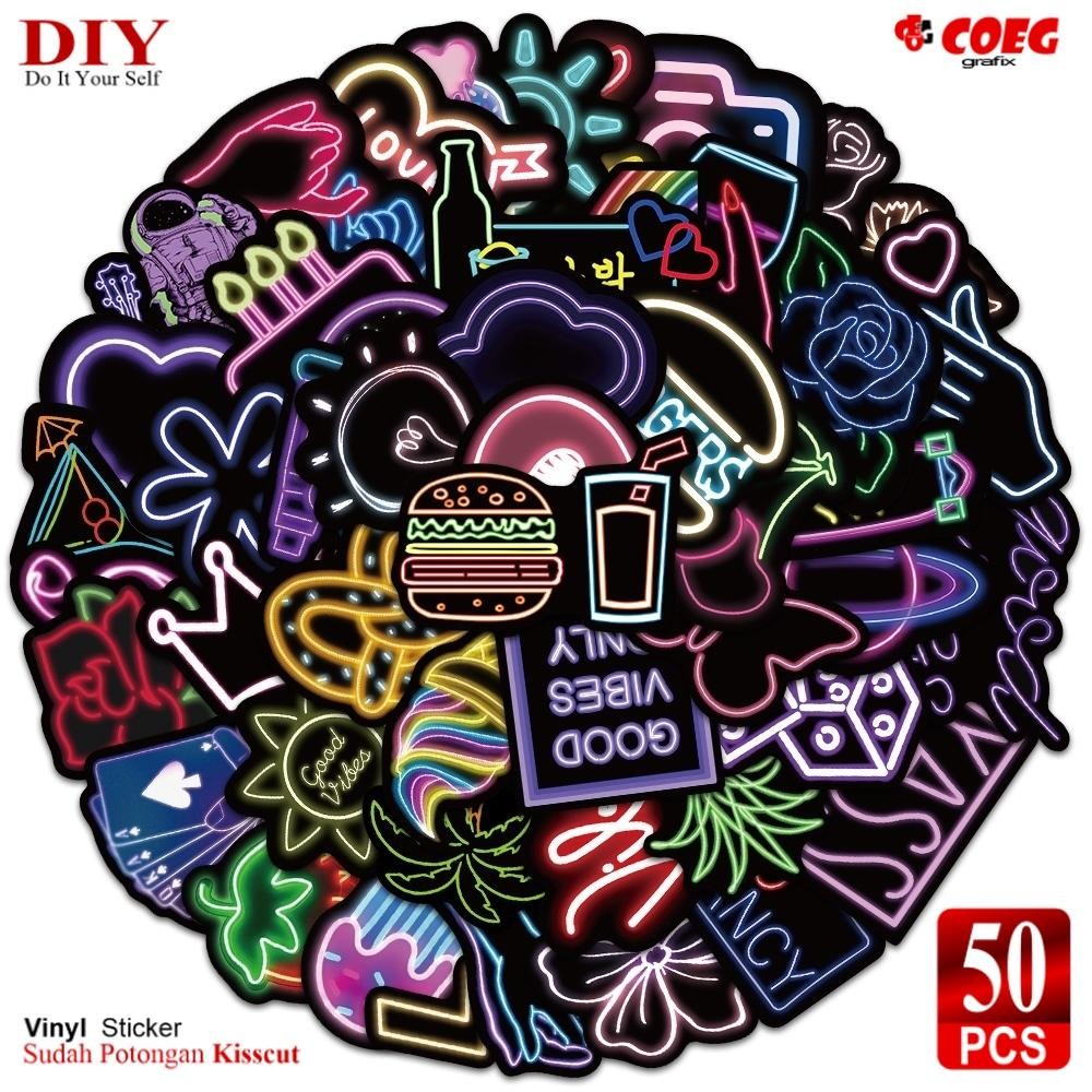 

Stiker Neon Light CG43 | [50PCS] Keren dan Lucu Graffiti | Decal Vinyl Anti Air | Sticker Aesthetic untuk Buku, Journal, Koper, Casing HP, Laptop, Helm, Motor