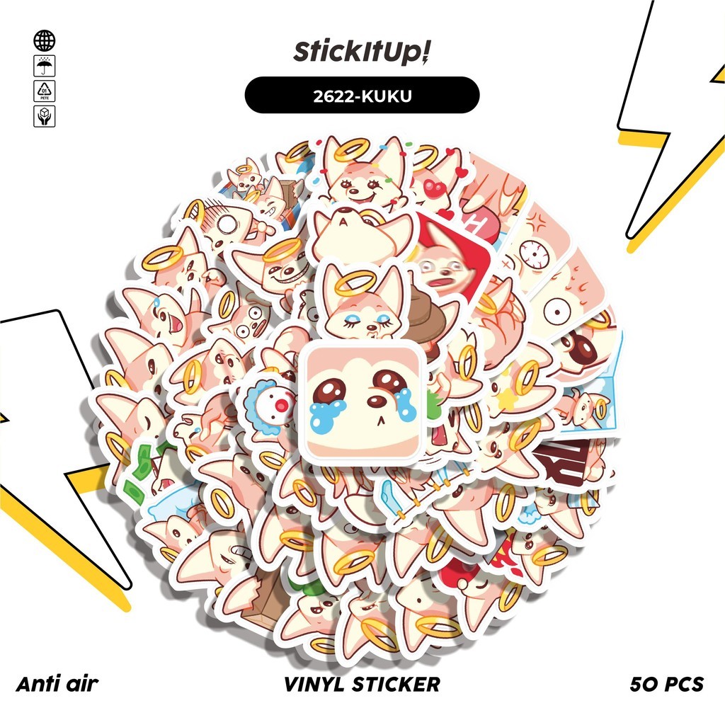 

COD✨ 50 Pcs Stiker FUNNY CHARACTER KUKUSIK THE FOX Lucu Anti Air Untuk Dekorasi Notebook Sepeda Skateboard Handphone DIY