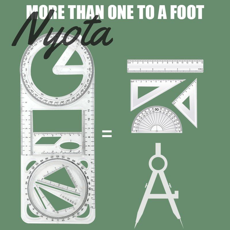 

【Nyota1】Penggaris Gambar Multifungsi Penggaris Geometris yang Dapat Diputar Penggaris Siswa