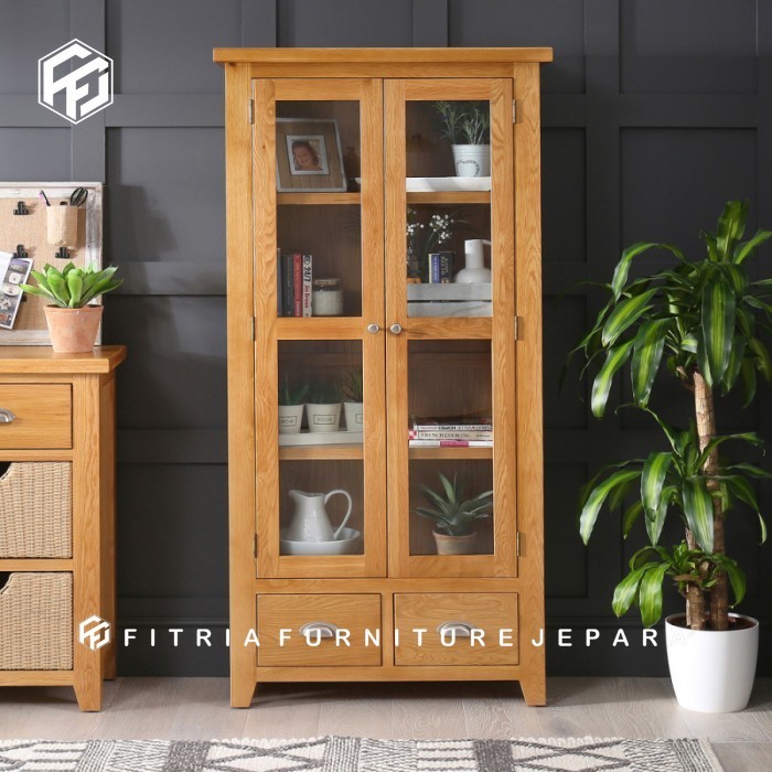 lemari hias ruang tamu lemari pajangan living lemari hias kayu jati