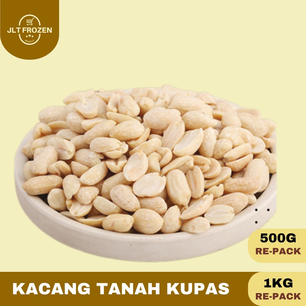 

Kacang Tanah Kupas / Bersih / Mentah / Peeled Nuts Re-pack 500g