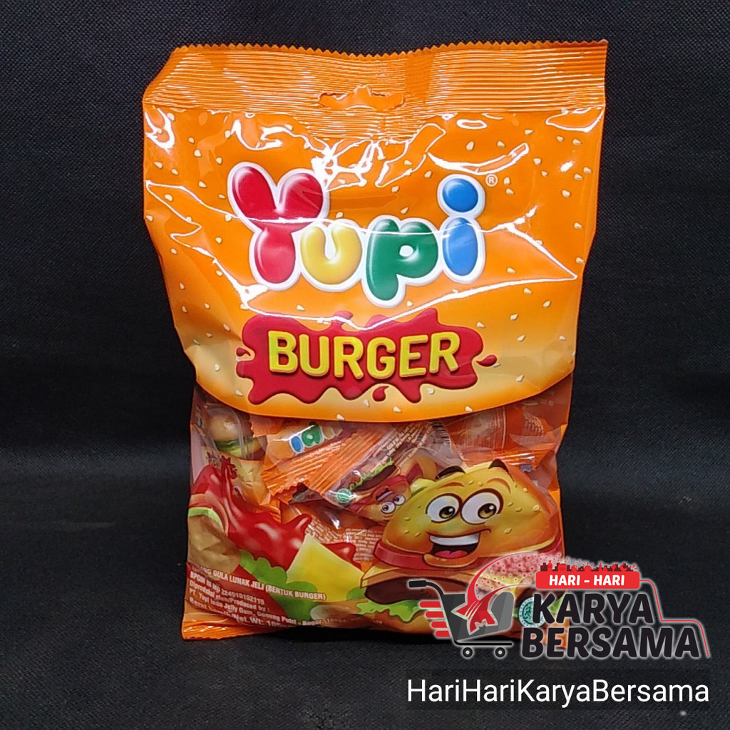 

PERMEN YUPI MINI BURGER BAG 104GR