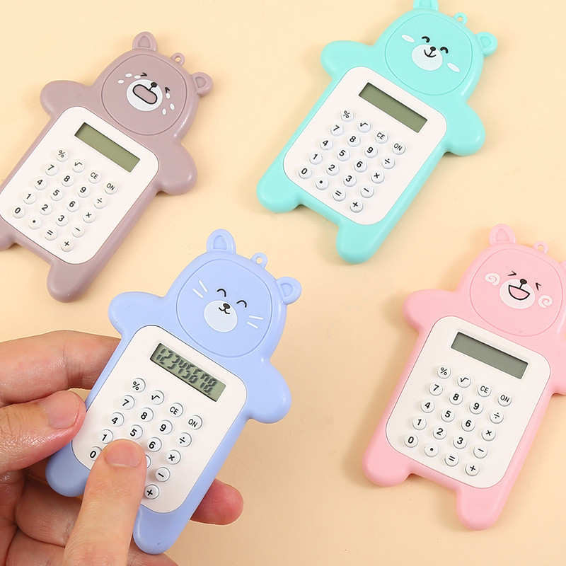 

#️⃣ HL0644 Calculator Mini Portable Motif Bear Kalkulator Portable Mini Beruang Kalkulator Unik Kalkulator 8 Digit Mini Portable Kalkulator Beruang Tombol Karet Y1789