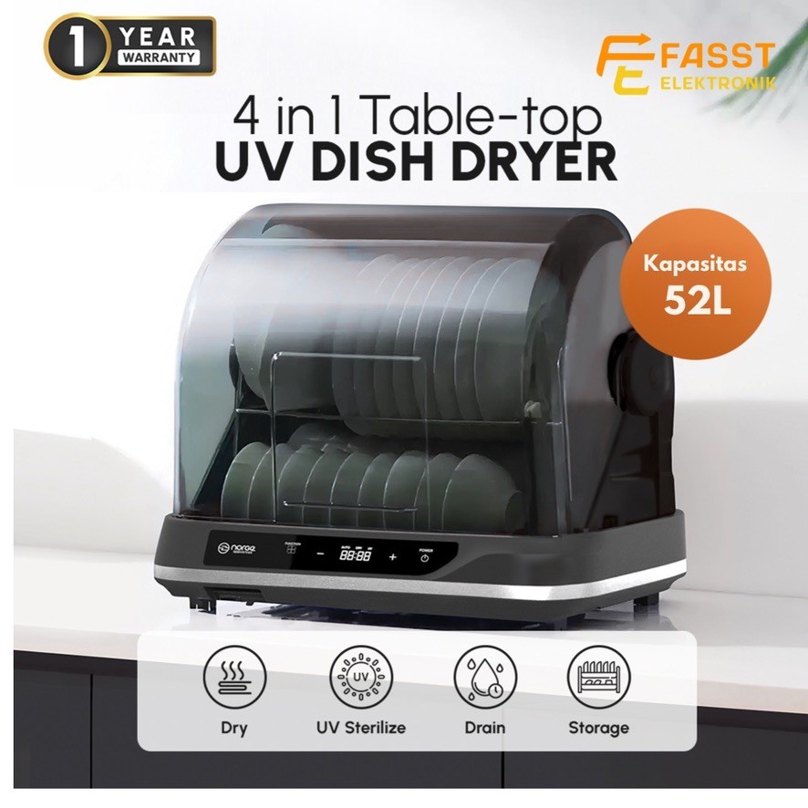 Norge NG-DD52UV Pengering Piring UV 52L Hitam