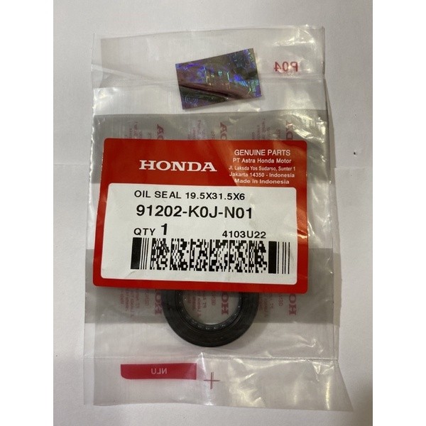 (MS) OIL SEAL SIL KRUK AS CRANKSHAFT KIRI CVT 19.5X31.5X6 GENIO BEAT K1A NEW LED 2020 ORIGINAL ORI A