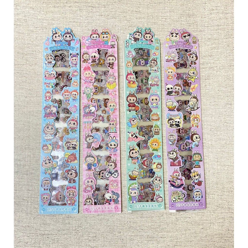 

PGC ( isi 20 lbr ) Sticker waterproff SANRIO / LABUBU sticker masu panjang isi 20lembar