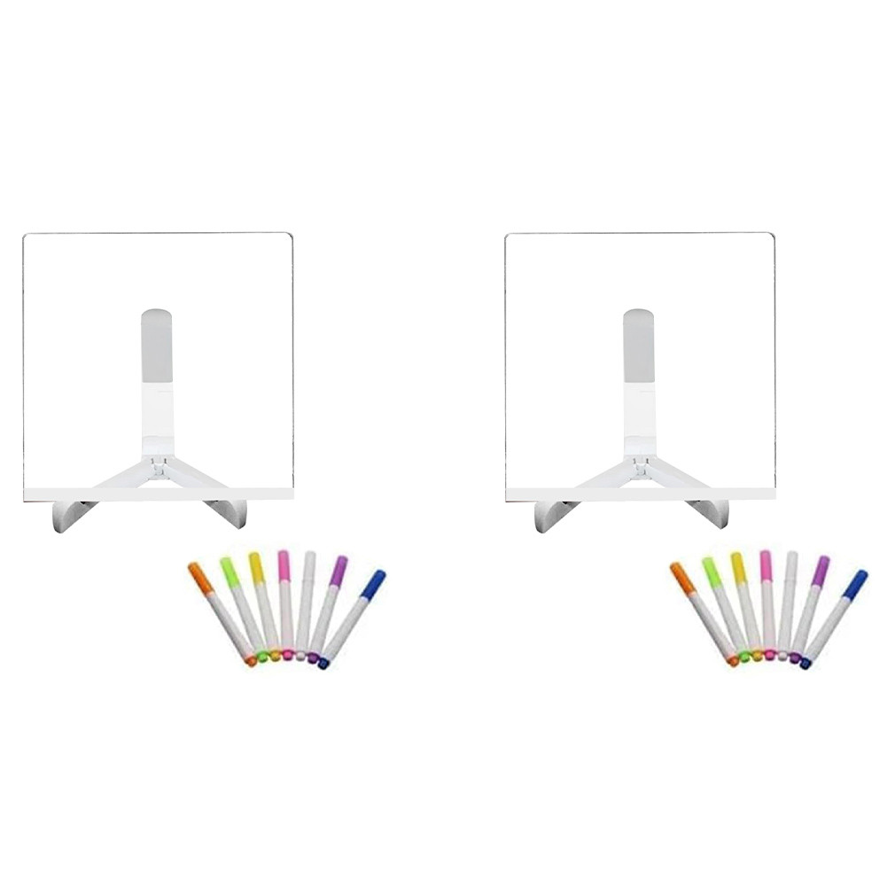 

Light Up Dry Erase Board with Light with 7 Color Pens LED Letter Message Board Acrylic Drawing Board Bedroom Night Light