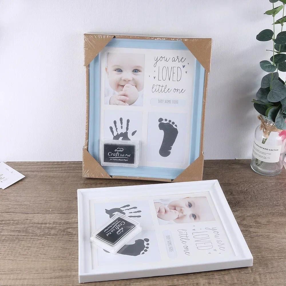 

Baby One Year Old Child 12 Months Growth Handprints and Footprints Photo Frame