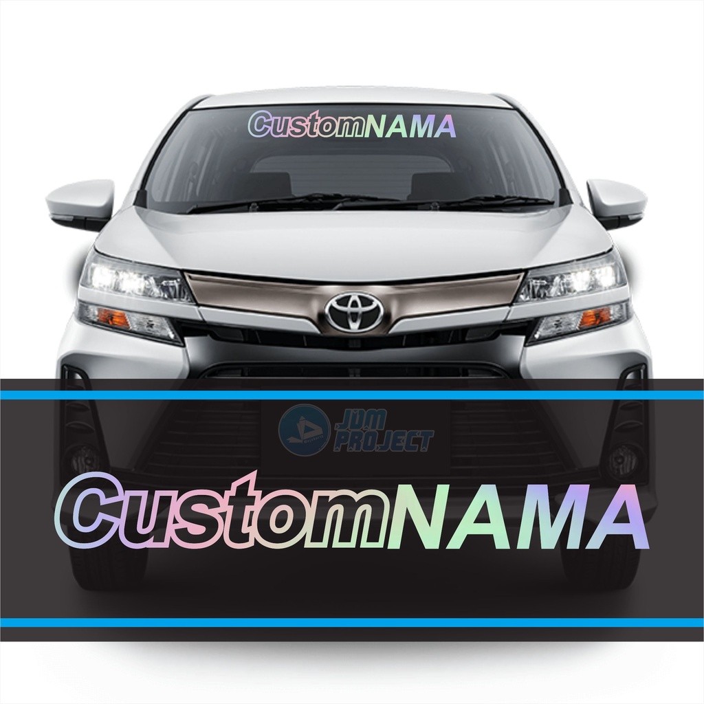 Cetak Kilat - Stiker Kaca Mobil Nama Custom Cutting Sticker Body Dan Kaca Mobil NAMA Custom Sesukamu