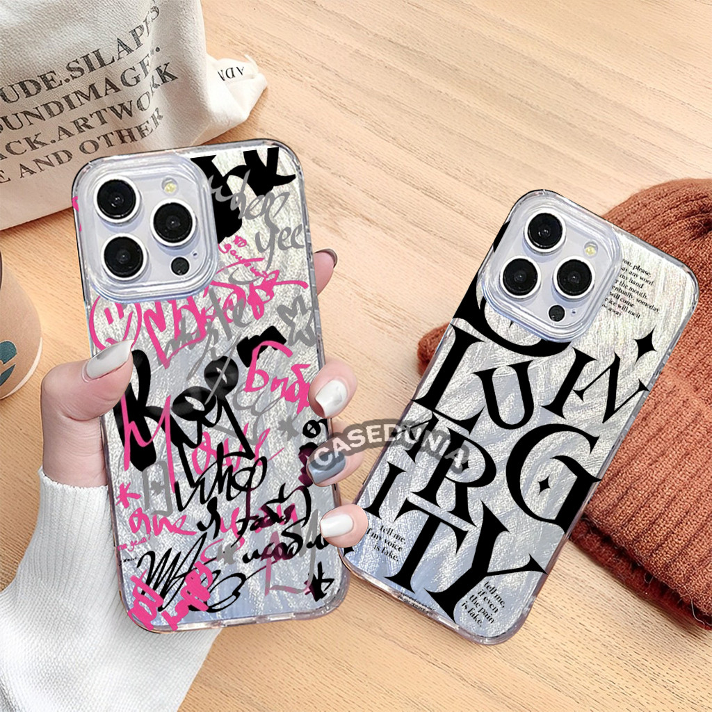 [CD05] Case Hologram Imd Custom Silver Feather Samsung A06 Terbaru - Softcase Motif Keren