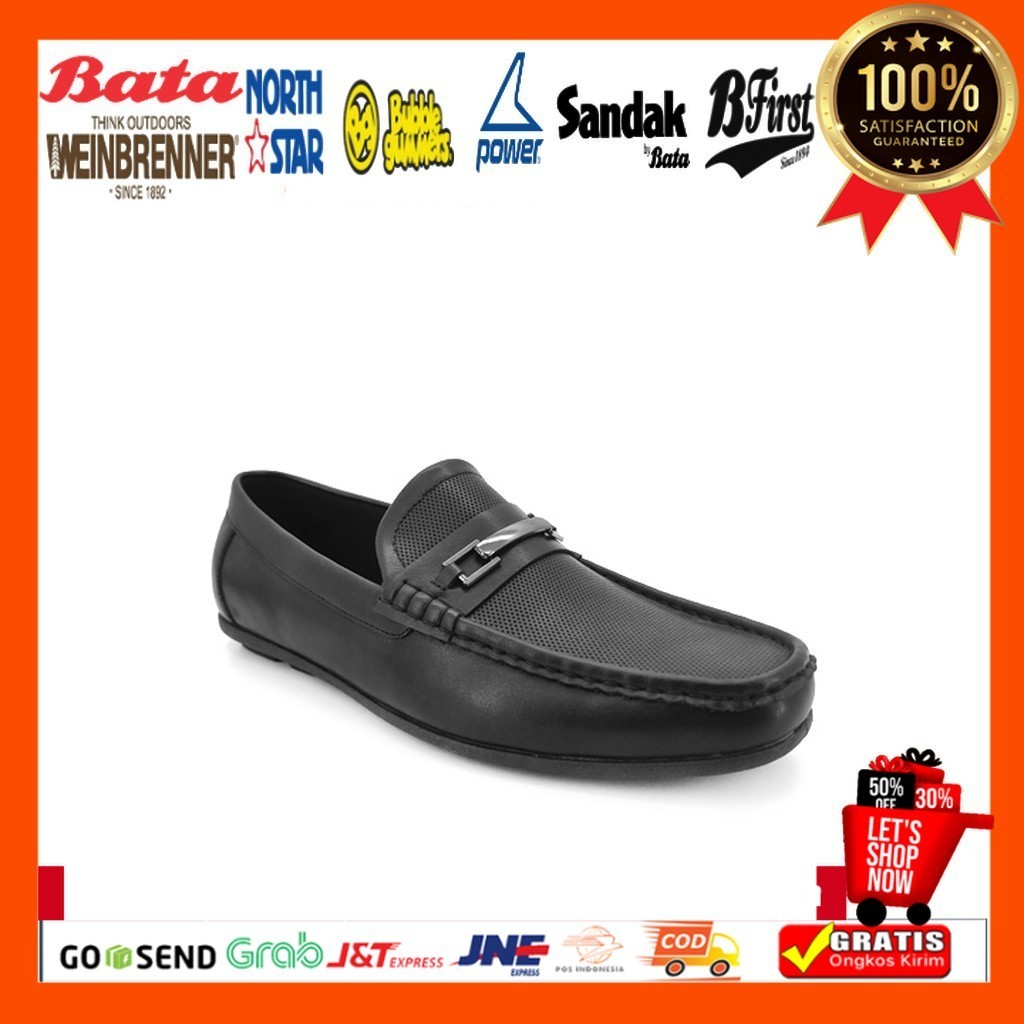 Sandal Bata Sepatu Pria Bian BR Black - 8316110