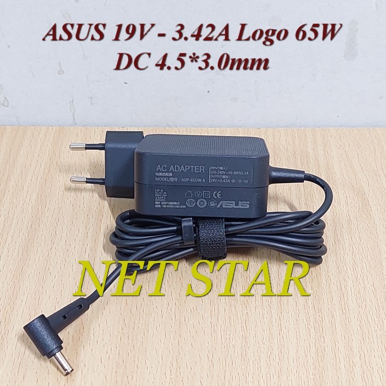 Charger Adaptor Laptop Asus 19V - 3.42A DC DC 4.5*3.0mm 65W Pin Central Logo 65W -NSTAR-2