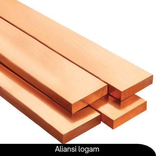 Tembaga kotak 10mm x 20mm x 1000mm- tembaga batangan 10mm