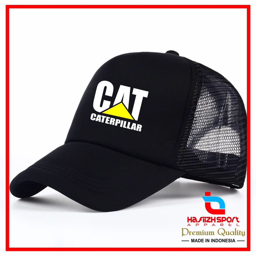 TOPI CAT CATERPILLAR / TOPI JARING CAT CATERPILLAR  / TOPI  TRUCKER CAT CATERPILLAR PREMIUM BISA BAY