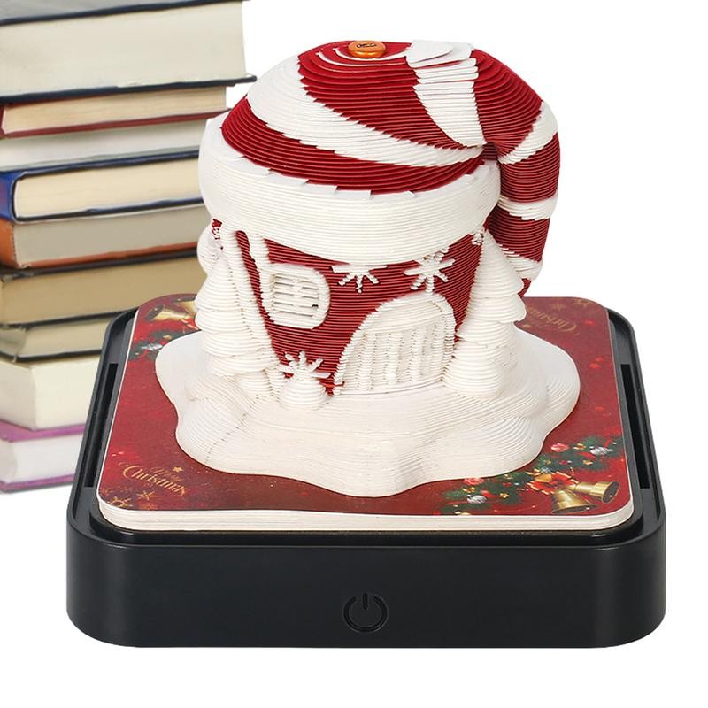 

3D Calendar 2025 3D Paper Sculpture Calendar 2025 Desk Calendar Memo Pad 3D Christmas Weekly Calendar Notepad For Desktop