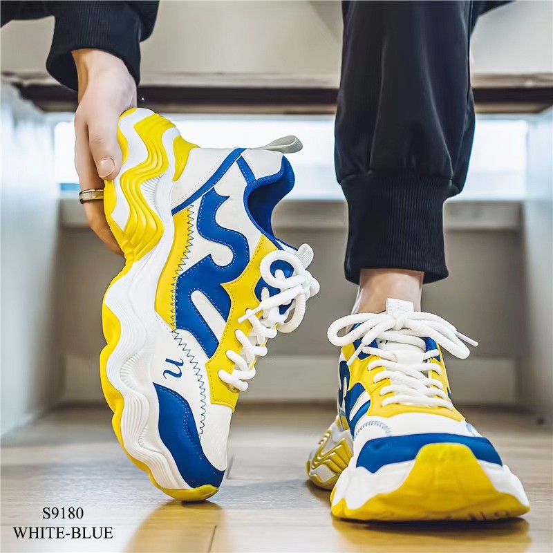 TOP SELLER - (J) (COD) Sneakers Olahraga Kulit Pria Import MS9180 Sepatu Kasual Sepatu Running Pria 