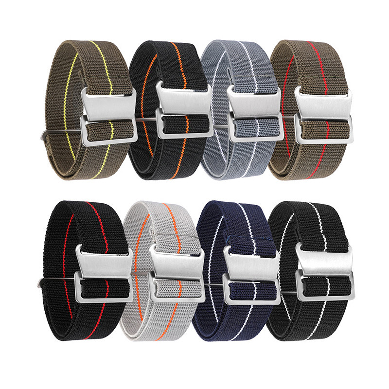 Elastic nylon strap 22mm 20mm watch strap Paratrooper tribe nylon strap  Watchband for Seiko Water G