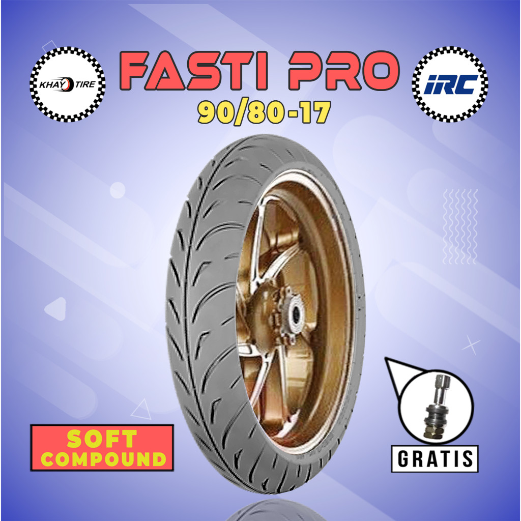 Ban Motor Soft Compound IRC FASTI PRO 90/80 Ring 17 Tubeless