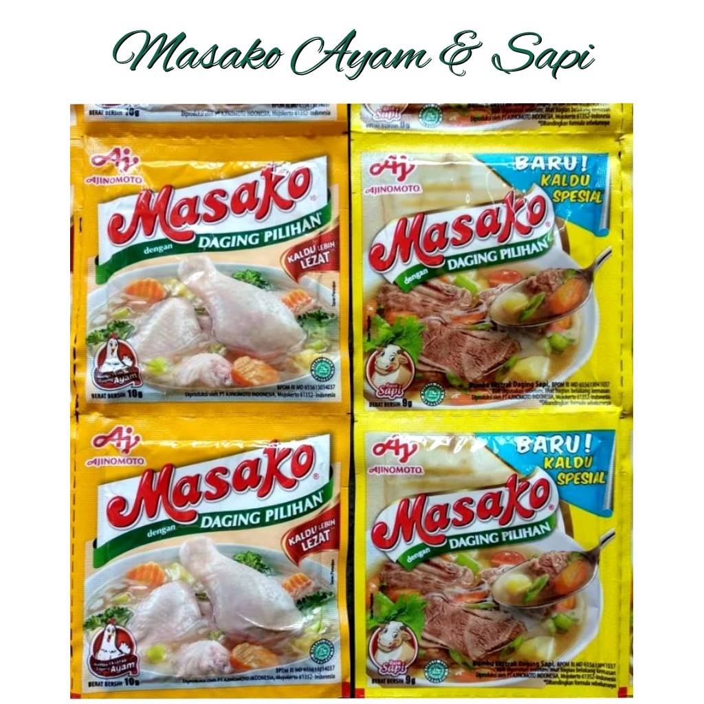 

Masako / Masako Ayam & Sapi / Kaldu Ayam & Sapi / Bumbu Penyedap