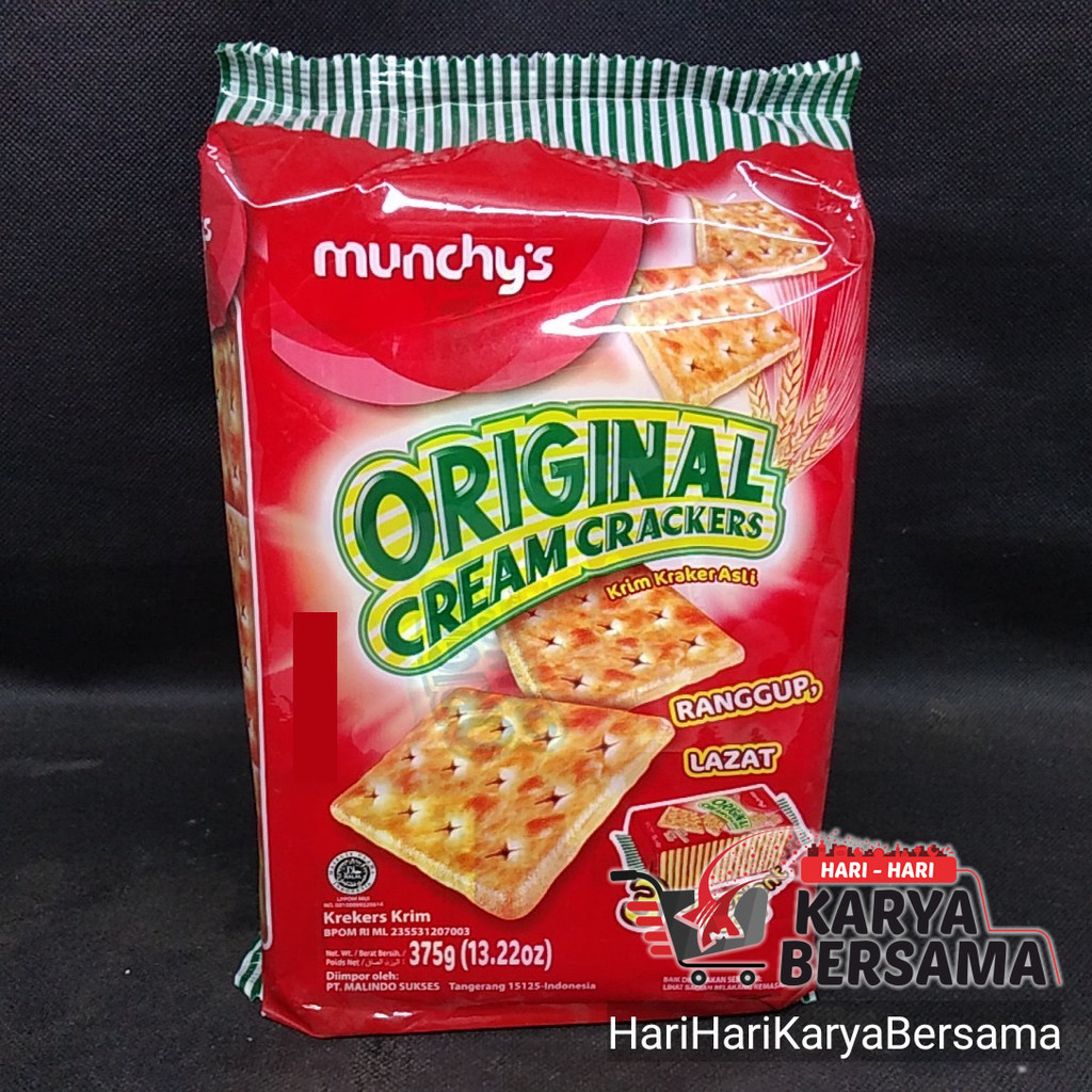 

MAKANAN RINGAN BISKUIT MUNCHY'S BISKUIT CREAM CRACKERS ORIGINAL 375GR