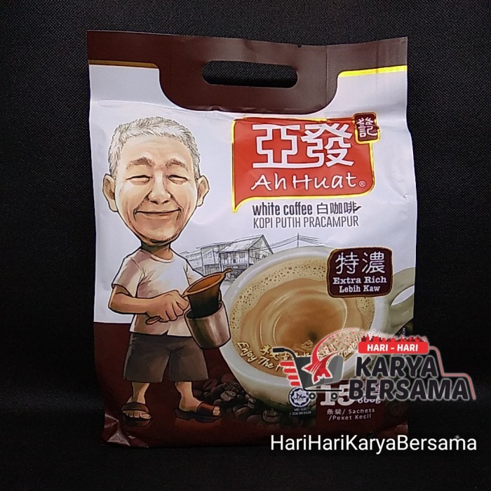 

AH HUAT WHITE COFFEE EXTRA RICH KOPI INSTANT 15'S X 36GR