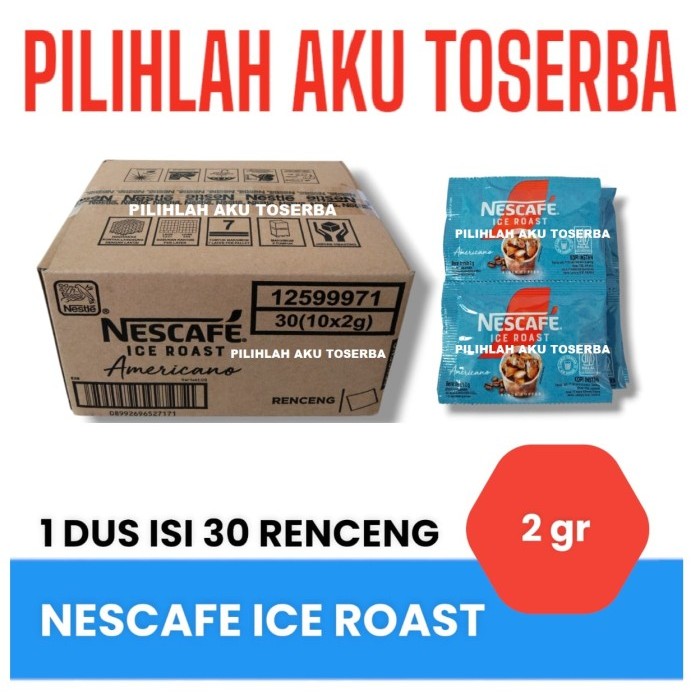 

Kopi Nescafe ICE ROAST Americano 2 gram - ( 1 KARTON ISI 30 RENCENG )