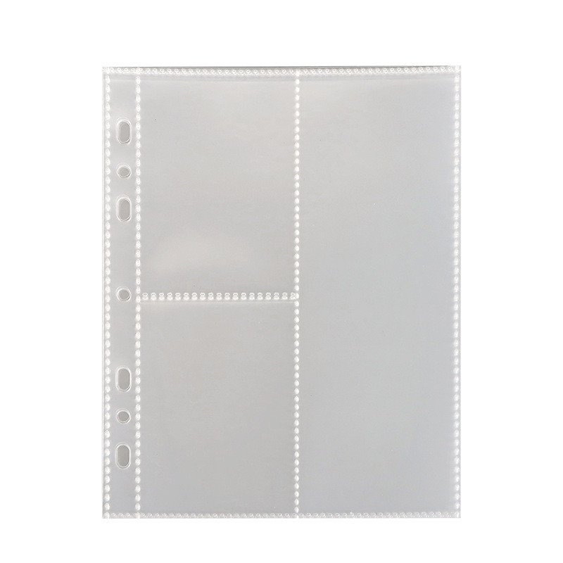 

A5 7Holes Transparent File Holder Notebook Loose Leaf DIY Document Bag Binder Rings PVC Storage Binding Folder