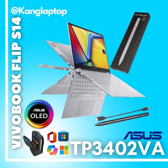 Asus Vivobook S14 FLIP OLED TP3402VA Core I7 13700H 16GB 512GB W11+OHS 14.0 2.8K PEN - ASUS FLIP 14