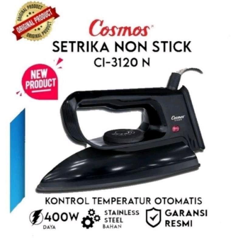 Setrika Cosmos ci 3120n jet black kontrol  otomatis / Cosmos setrika non stick ci3120n / setrika hit