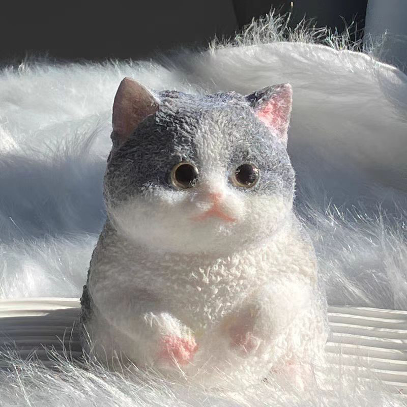 

Cute Chubby Cat Plush Soft Stress Relieving Toys Office Desktop Decoration Girl Birthday Gift Home Ornaments Kitten